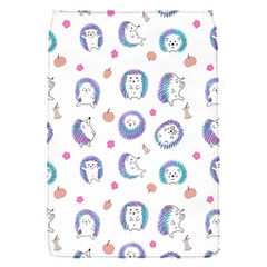 Cute And Funny Purple Hedgehogs On A White Background Removable Flap Cover (s) by SychEva