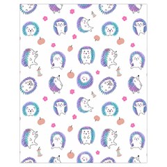 Cute And Funny Purple Hedgehogs On A White Background Drawstring Bag (small) by SychEva