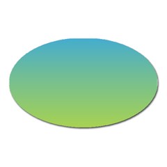 Gradient Blue Green Oval Magnet by ddcreations