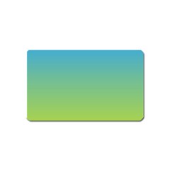 Gradient Blue Green Magnet (name Card) by ddcreations