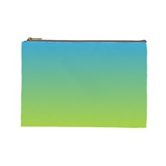 Gradient Blue Green Cosmetic Bag (large) by ddcreations