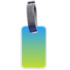 Gradient Blue Green Luggage Tag (two Sides) by ddcreations