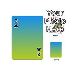 Gradient Blue Green Playing Cards 54 Designs (mini) by ddcreations