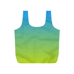 Gradient Blue Green Full Print Recycle Bag (s) by ddcreations