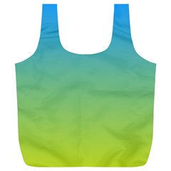 Gradient Blue Green Full Print Recycle Bag (xl)