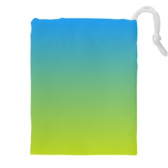 Gradient Blue Green Drawstring Pouch (4xl) by ddcreations