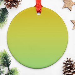 Gradient Yellow Green Ornament (round) by ddcreations