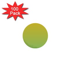 Gradient Yellow Green 1  Mini Buttons (100 Pack)  by ddcreations