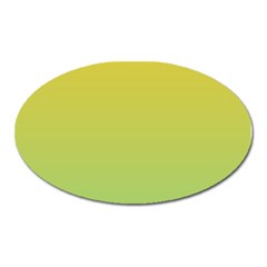 Gradient Yellow Green Oval Magnet by ddcreations