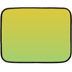 Gradient Yellow Green Double Sided Fleece Blanket (mini)  by ddcreations