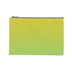 Gradient Yellow Green Cosmetic Bag (large) by ddcreations