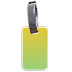 Gradient Yellow Green Luggage Tag (one Side) by ddcreations