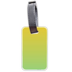 Gradient Yellow Green Luggage Tag (two Sides) by ddcreations