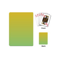 Gradient Yellow Green Playing Cards Single Design (mini)