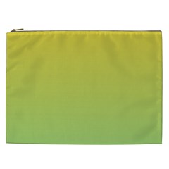 Gradient Yellow Green Cosmetic Bag (xxl) by ddcreations