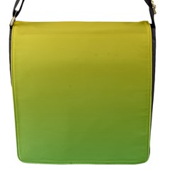 Gradient Yellow Green Flap Closure Messenger Bag (s)