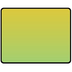 Gradient Yellow Green Double Sided Fleece Blanket (medium)  by ddcreations