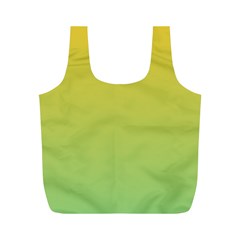 Gradient Yellow Green Full Print Recycle Bag (m)