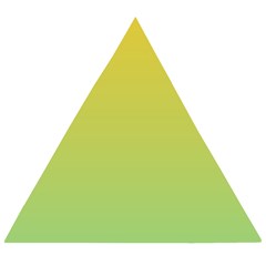 Gradient Yellow Green Wooden Puzzle Triangle by ddcreations