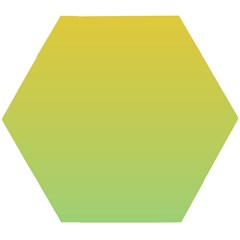 Gradient Yellow Green Wooden Puzzle Hexagon by ddcreations