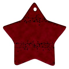 Black Splashes On Red Background Star Ornament (two Sides) by SychEva