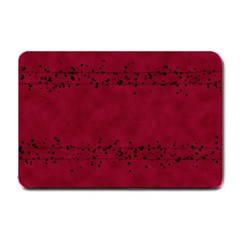 Black Splashes On Red Background Small Doormat  by SychEva