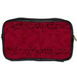 Black Splashes On Red Background Toiletries Bag (One Side) Front