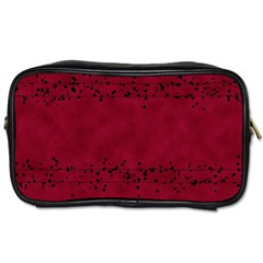 Black Splashes On Red Background Toiletries Bag (two Sides) by SychEva