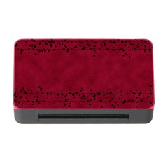 Black Splashes On Red Background Memory Card Reader With Cf by SychEva