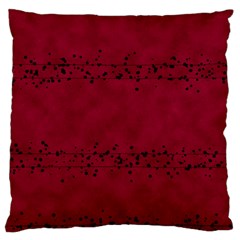 Black Splashes On Red Background Large Cushion Case (one Side) by SychEva