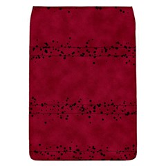 Black Splashes On Red Background Removable Flap Cover (l) by SychEva