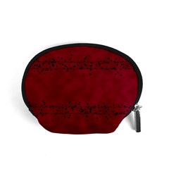 Black Splashes On Red Background Accessory Pouch (small) by SychEva