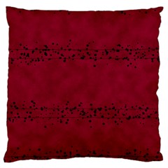 Black Splashes On Red Background Large Flano Cushion Case (two Sides) by SychEva