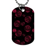 Red Sponge Prints On Black Background Dog Tag (Two Sides) Front