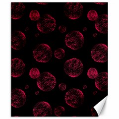 Red Sponge Prints On Black Background Canvas 20  X 24  by SychEva