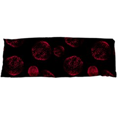 Red Sponge Prints On Black Background Body Pillow Case Dakimakura (two Sides) by SychEva