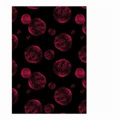 Red Sponge Prints On Black Background Small Garden Flag (two Sides) by SychEva