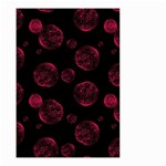 Red Sponge Prints On Black Background Small Garden Flag (Two Sides) Front