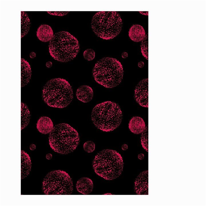 Red Sponge Prints On Black Background Small Garden Flag (Two Sides)