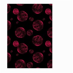 Red Sponge Prints On Black Background Large Garden Flag (two Sides) by SychEva