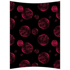 Red Sponge Prints On Black Background Back Support Cushion by SychEva