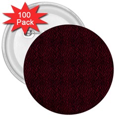 Red Curve Stripes On Black Background 3  Buttons (100 Pack)  by SychEva