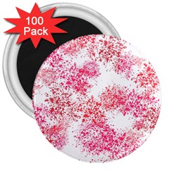 Red Splashes On A White Background 3  Magnets (100 Pack) by SychEva