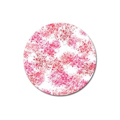 Red Splashes On A White Background Magnet 3  (round) by SychEva