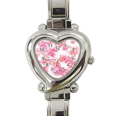 Red Splashes On A White Background Heart Italian Charm Watch by SychEva