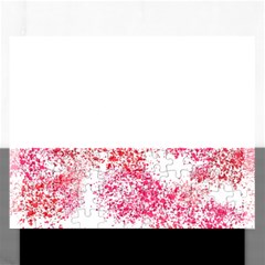 Red Splashes On A White Background Rectangular Jigsaw Puzzl by SychEva