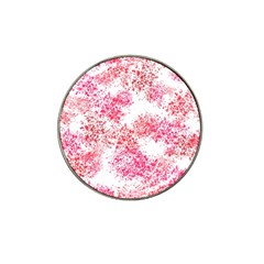 Red Splashes On A White Background Hat Clip Ball Marker (4 Pack) by SychEva