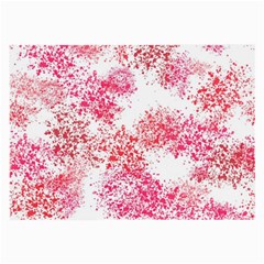 Red Splashes On A White Background Large Glasses Cloth by SychEva