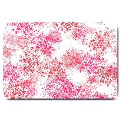 Red Splashes On A White Background Large Doormat  by SychEva