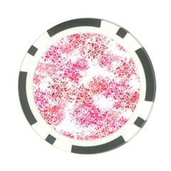 Red Splashes On A White Background Poker Chip Card Guard by SychEva